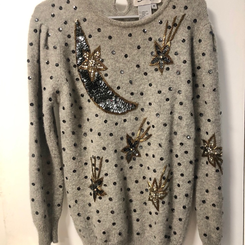 Vintage Moon and Stars Sweater